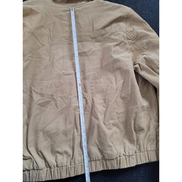 Vtg Y2K Gap Corduroy Wmn Jacket Beige Full Zip Trucker - Picture 13 of 15